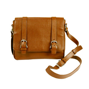 Sac à main en cuir véritable pour femme, couleur unie classique avec fermeture à cadenas, bandoulière, utilisation quotidienne - Product Image 6