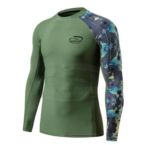 Último estilo de alta calidad Rash Guard Plus Size Transpirable Hombres Rash Guard Low MOQ Hombres Rash Guard - Product Image 3
