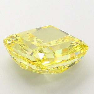 Diamant jaune taille coussin de 10,09 carats, couleur fantaisie vive, clarté VS2, diamant non monté, pour créateur exclusif. - Product Image 2