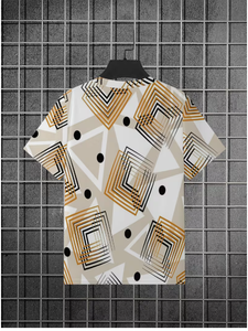 T-shirt en coton blanc pour homme, tricoté, manches courtes, col rond, coupe classique, décontracté, respirant, couleur unie, design simple - Product Image 2