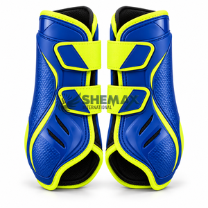 Bottes de protection pour chevaux, dotées de matériaux de qualité, d'un ajustement confortable et de fermetures pratiques pour l'entraînement. - Product Image 1
