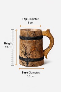 Taza de Madera con Diseño de Ángel Hecha a Mano, Ecológica y Duradera, Personalizable para Decoración del Hogar y Recuerdo - Product Image 4