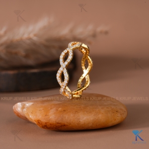 14K Yellow Gold Round Lab Grown Diamond Half Eternity Wedding Band Stackable Shared Prong Anniversary Ring For Women Bridal - Product Image 2