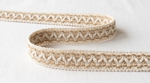 Ribete de Encaje Tejido de Mezcla de Algodón Natural y Yute para Decoración del Hogar, Manualidades y Bordes Decorativos - Product Image 2