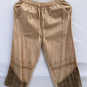 Pantalones Anchos de Algodón y Lino para Mujer, Pantalones de Algodón para Mujer - Product Image 1