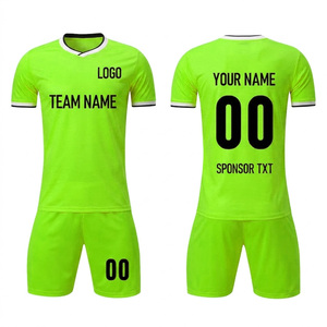 Custom Soccer Jersey Set Sublimated Breathable Football Uniforms Wholesale <b>Men</b> Short Sleeve Team Sportswear Kit OEM - Product Image 4