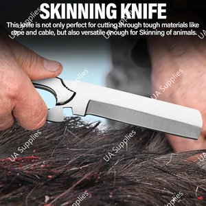 มีดคาวบอยพรีเมียม สแตนเลสสตีล ฟูลแทง - มีดล่าสัตว์สไตล์ตะวันตก พร้อมปลอกหนังแกะสลัก ขายส่ง - Product Image 6