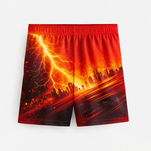 Shorts de plage d'été à séchage rapide, taille élastique, style urbain, légers, écologiques, anti-UV, pour hommes, pour les vacances et les stations balnéaires - Product Image 4