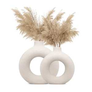 Ensemble de 3 petits vases à fleurs en bois, faits à la main, cylindriques, en bois massif, pots à fleurs minimalistes, décorations esthétiques pour bureau et table - Product Image 4