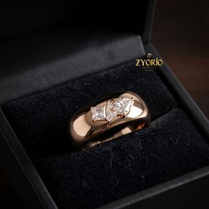 Multi Stone Moissanite Band <b>Ring</b> 10K Gold Premium Luxury Wedding <b>Ring</b> <b>Fine</b> Jewelry - Product Image 6