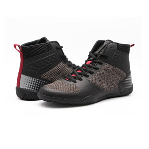 Zapatos de Boxeo Deportivos Premium, Parte Superior de Cuero, Cierre de Velcro, Diseño Ligero, Soporte de Caña Alta, Parte Superior Transpirable, Suela Flexible - Product Image 1