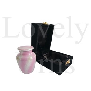 Pink Swirl Cremation Urn <b>Memorial</b> Ash Container Elegant <b>Keepsake</b> Funeral Premium Quality Durable Spiritual Remembrance - Product Image 3