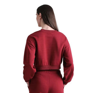 Ensemble de survêtement décontracté personnalisé avec logo OEM, sweat à capuche court et pantalon de jogging pour femme, ensemble deux pièces pour femme - Product Image 5
