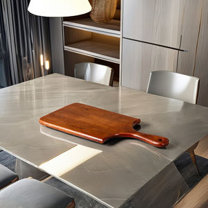 Planche à découper en teck HA artisanale de qualité supérieure, détails en émail, épaisseur de 1,5 cm, écologique, passe au lave-vaisselle, usage domestique et commercial - Product Image 1