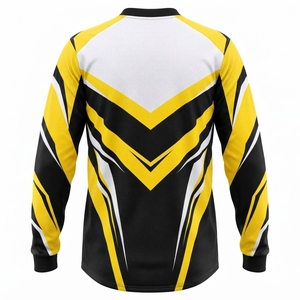 Maillot de motocross personnalisé, t-shirt de sport moto, sublimation couleur intégrale, tissu polyester, séchage rapide, respirant, léger, confortable - Product Image 2