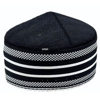 Casquette musulmane pour homme de qualité supérieure, à rayures simples, imprimées en relief, couleurs personnalisées, légère, respirante, en coton extensible, pour toutes les saisons