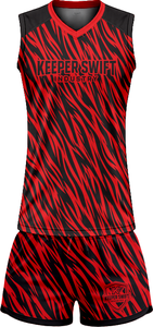 Tenue de volley-ball SpikeStorm Pro AeroSpike Elite, kit de volley-ball ThunderHit Premium, 100 % polyester, impression par sublimation intégrale - Product Image 2
