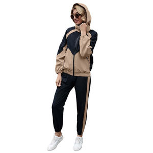 Nuevo Conjunto Deportivo Casual de 2 Piezas para Hombre, OEM, Personalizado, de Alta Calidad, con Paneles en Contraste, 100% Algodón Orgánico, Resistente al Viento y Reversible - Product Image 1