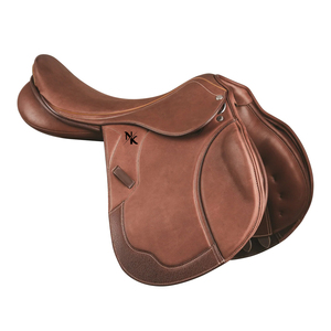 Premium Genuine Leather English Dressage Saddle Memory Foam Panels Wood <b>Tree</b> Nafko Industry NK-723 Brown Customizable Color/Size - Product Image 1