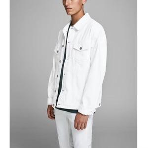 Veste en jean rétro pour homme de haute qualité en noir, blanc et vert - Respirante, écologique et fonctionnelle pour l'automne et l'hiver, taille plus - Product Image 4