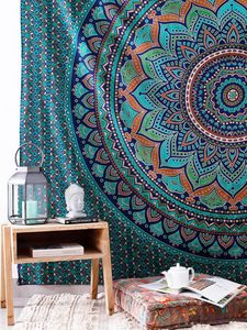 Hippie Ombre Mandala <b>Tapestry</b> <b>Wall</b> <b>Hanging</b> Bohemian Indian <b>Tapestry</b> Intricate Geometric Floral Bedspread for Bedroom Living Room - Product Image 5