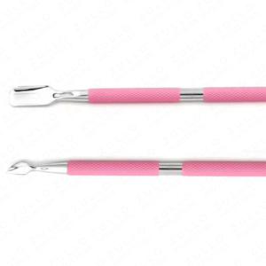 Dual Color Stainless Steel Double End Cuticle Pusher 2PCS Set with Non Slip Handle Professional Nail Care <b>Cleaning</b> <b>Tool</b> - Product Image 4