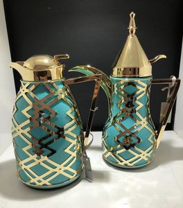 Premium beverage dispenser geometric <b>Arabic</b> pattern gold coffee pot elegant serving <b>set</b> Ramadan decor luxury <b>tea</b> flask - Product Image 6