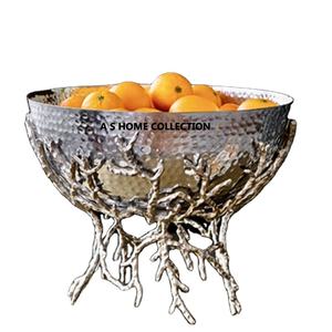 2024 support de branche de luxe décoration de la maison bol martelé fruits plats de fête pour mariage - Product Image 1
