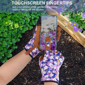 Guantes de jardinería con palma reforzada para un agarre extra durante el trabajo en el jardín y la plantación, guantes de jardinería cómodos - Product Image 5