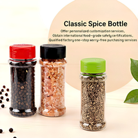 Bouteille en plastique de 100 ml pour épices, herbes, poudres, assaisonnement, pot à secouer