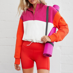 Top Quality Custom Logo Women Fashionable Pullover Hoodies / Wholesale Running <b>Drop</b> Shoulder Women Plus Size Hoodies - Product Image 6