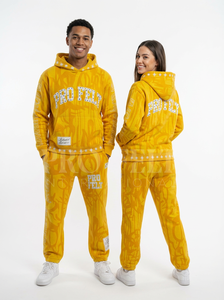 Conjunto Deportivo de Dos Piezas con Capucha para Hombre, Estilo Urbano, Invernal, Estampado, Color Liso, Tejido de Algodón Transpirable, a la Moda - Product Image 3