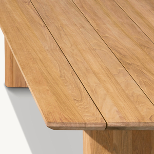 Mesa de comedor rectangular de estilo moderno y sencillo, adecuada para restaurantes al aire libre, duradera. - Product Image 5