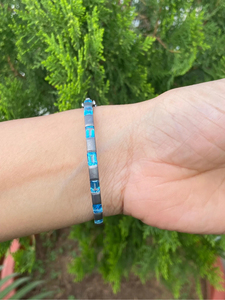 Natural Swiss Blue Topaz <b>Bracelet</b> 925 Sterling <b>Silver</b> Emerald Cut Gemstone Bangle Cuff Handmade Wholesale Jewelry Manufacturer - Product Image 6