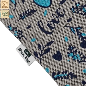 Sac fourre-tout en coton recyclé mélangé avec logo personnalisé imprimé, 300 GSM, fermeture éclair, grand sac de shopping promotionnel, vente en gros OEM ODM 47x34x12 cm - Product Image 4