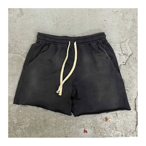 Pantalones cortos de felpa lavada para mujer, informales, de verano, para gimnasio, con cordón, de algodón suave, estilo urbano, deportivos, personalizados - Product Image 3