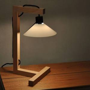 Nordic Wooden <b>Table</b> <b>Lamp</b> Minimalist Desk Light White Shade Task <b>Lamp</b> for Living Room Bedroom <b>Study</b> - Product Image 2