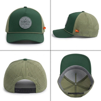Casquette de baseball imperméable 5 panneaux pour hommes et femmes, idéale pour les sports de plein air, avec perforations, cordon et porte-marqueur de balle magnétique
