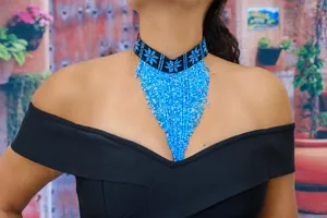 Collar de cuentas hecho a mano de alta calidad - Estilo Huichol tradicional mexicano - Regalo de princesa azteca para ella, ANIVERSARIO - Product Image 2