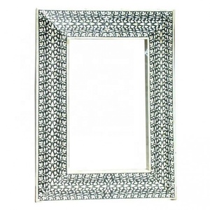 Cadre de miroir mural design avec incrustation d'os de style moderne Miroir décoratif - Product Image 5