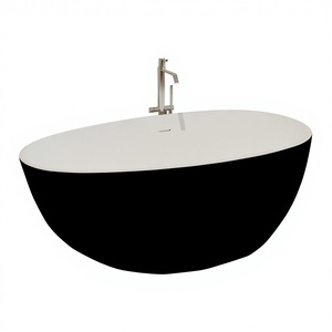 Bañera de Resina Transparente de Lujo, Forma de Diamante, 1.6m de Largo, Diseño Moderno, Bañera de Hidromasaje Duradera con Función de Spa - Product Image 3