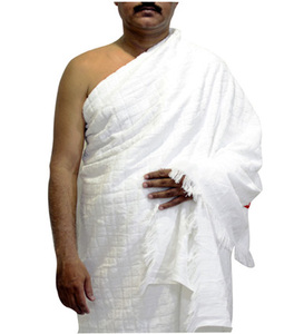 Toallas Ihram con Bandera Nacional, 100% Algodón Puro, Juego de 2 Piezas para Hajj y Umrah, Algodón Puro, Cómodas y Transpirables - Product Image 1