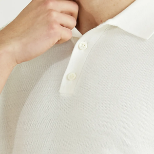เสื้อโปโลผู้ชายผ้าฝ้าย 100% หรูหรา นุ่ม สไตล์ทันสมัย สำหรับฤดูร้อน สีพื้น แขนสั้น ทรงเข้ารูป รับสกรีนโลโก้ สินค้าจำเป็นสำหรับผู้ชาย - Product Image 6