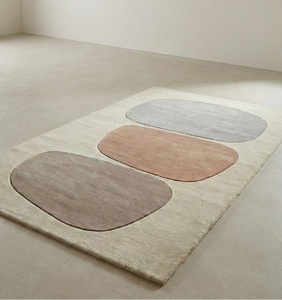 Alfombra Moderna de Diseño Abstracto con Textura de Guijarros, Hecha a Mano con Lana, Antideslizante, de Pelo Medio, para Sala de Estar, Dormitorio, Decoración del Hogar - Product Image 1