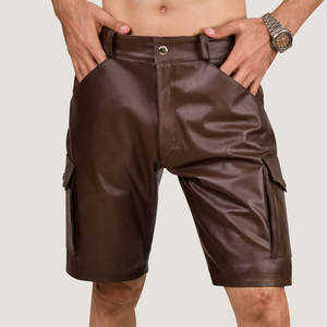 Pantalones cortos de cuero para hombre a bajo precio, estampados, casuales y de estilo urbano, 100% cuero, a precio de mayorista. - Product Image 1