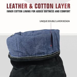 Mangas de Trabajo Resistentes al Calor de Alta Calidad, con Costuras de Kevlar y Cuero Vacuno, para Protección de Brazos de Soldador - Product Image 5