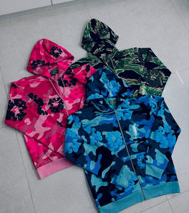 Sweat à capuche surdimensionné pour homme en coton 100% personnalisé, imprimé anime, style Y2K, avec impression en relief Denimes Teares - Product Image 6