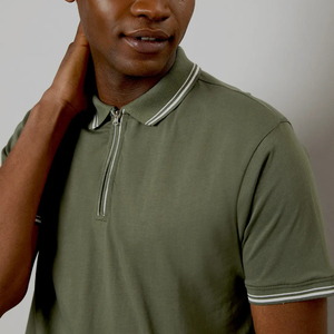 Camisetas Polo de Golf de Algodón para Hombre, Tallas Grandes, Personalizadas, de Alta Calidad, Tejidas, de Manga Corta, a Rayas, Casuales - Product Image 5