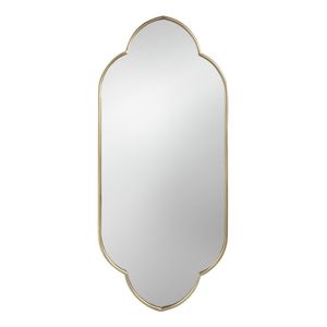 Specchio Decorativo da Parete 22.4x1x48 Pollici in Oro Champagne con Bordi Dentellati - Product Image 2