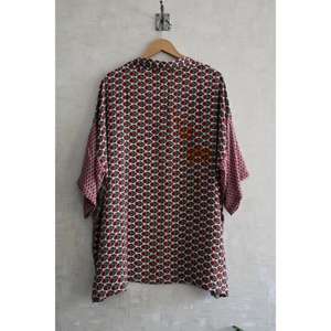 Bata Kimono de Seda Hecha a Mano para Mujer, Camisón Corto Estampado, Bata de Novia Sexy para Boda, Ropa de Dormir de Lujo - Product Image 5